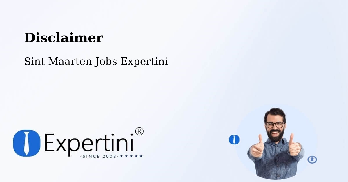 Disclaimer – Ebenezer - Sint Maarten Jobs Expertini